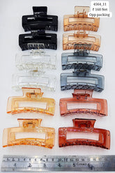 Impression Stylish Colored Plastic Hair Clutcher (Pack of 12)